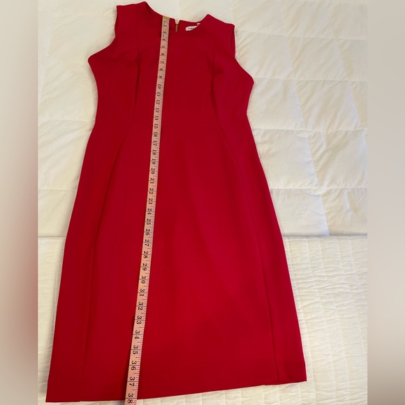 Calvin Klein Red Sheath Dress Size 10 - Picture 9 of 15